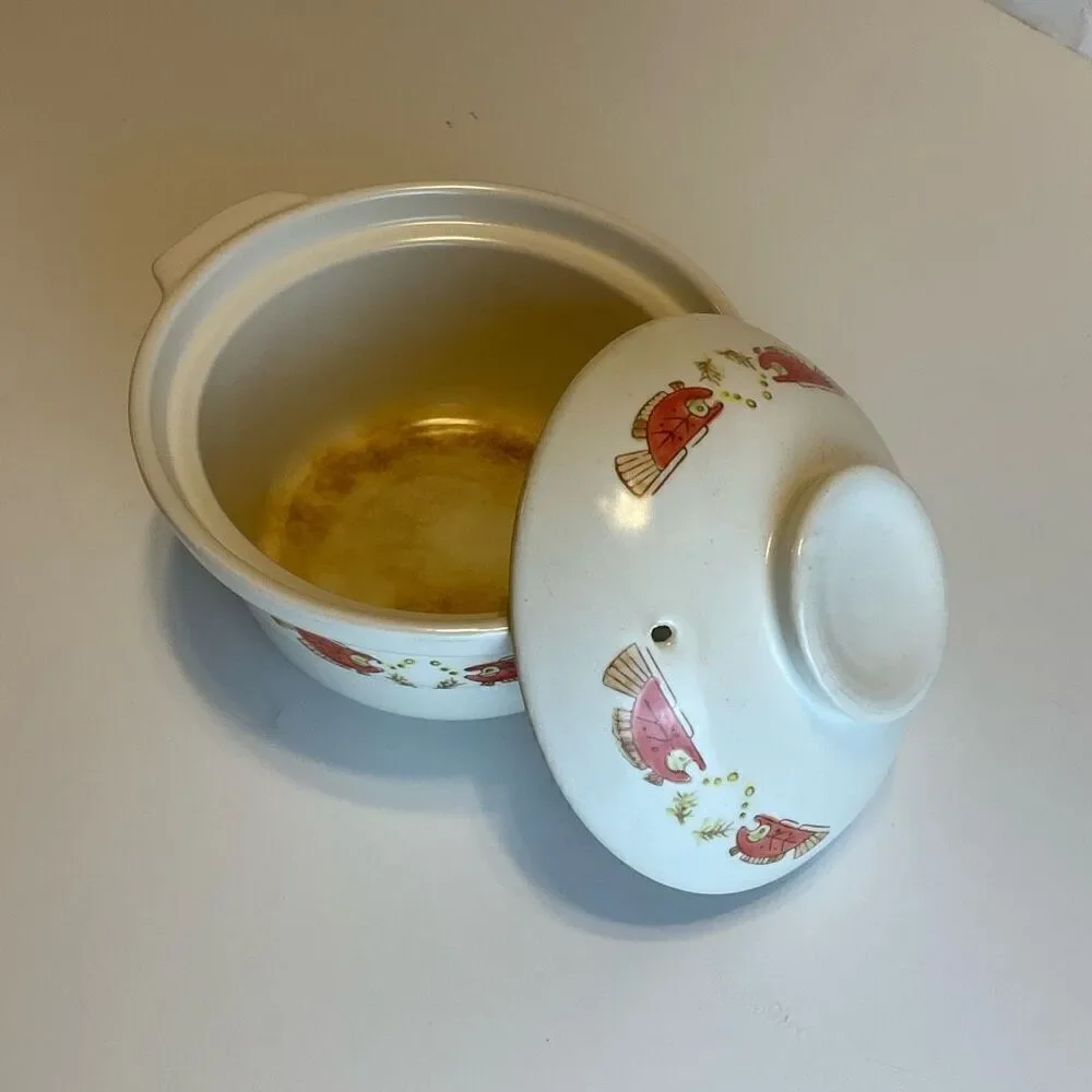 Myland Earthenware Chinese Sandpot Casserole Cooking. Vintage